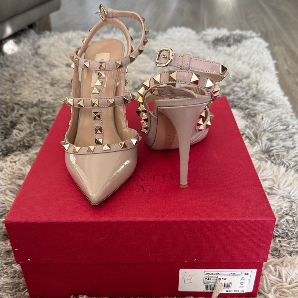 Valentino Blush Pink Rockstud Heels